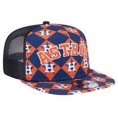 Houston Astros New Era Seeing Diamonds A-Frame Trucker 9FIFTY Snapback Hat | MLB Sale