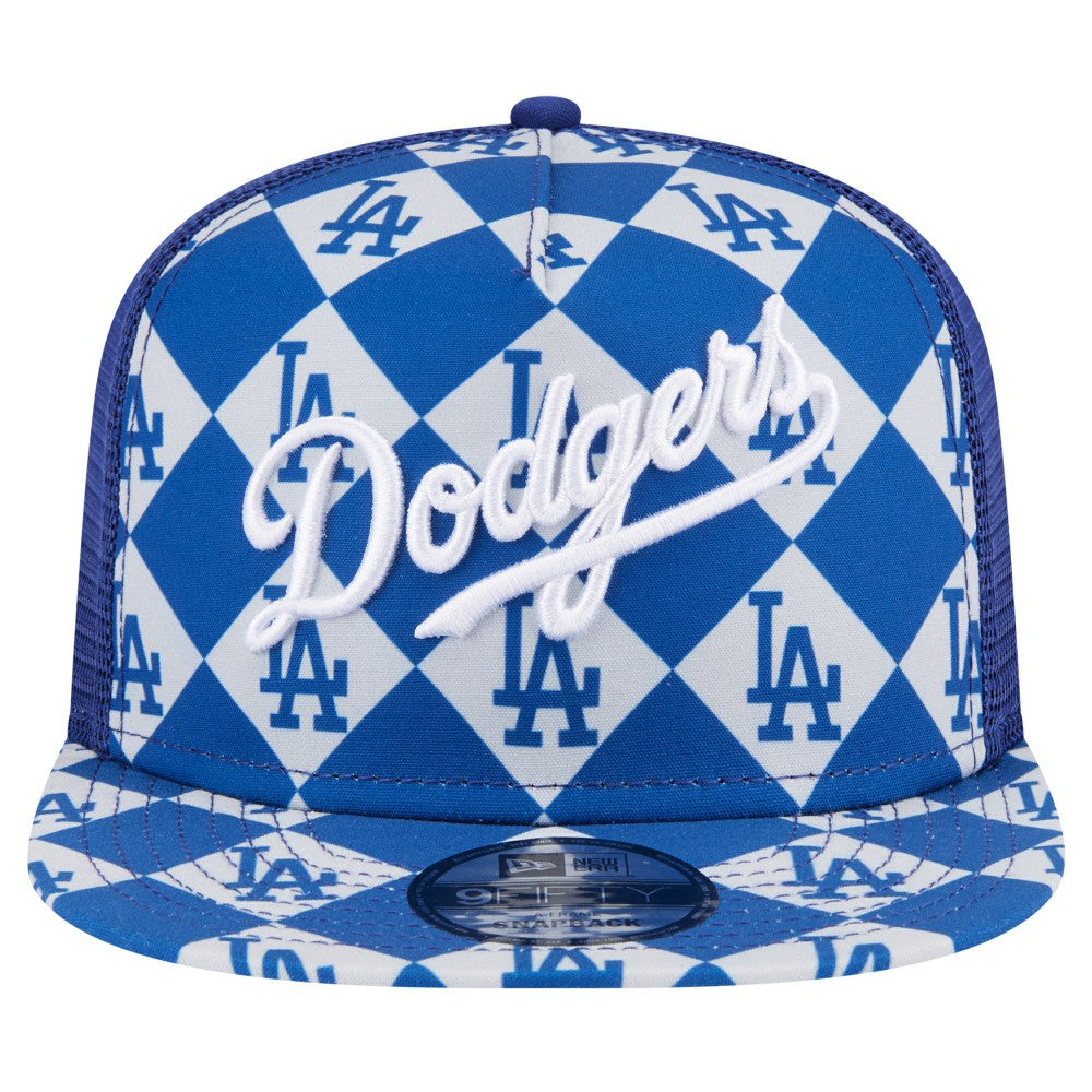 Los Angeles Dodgers New Era Seeing Diamonds A-Frame Trucker 9FIFTY Snapback Hat | MLB Online