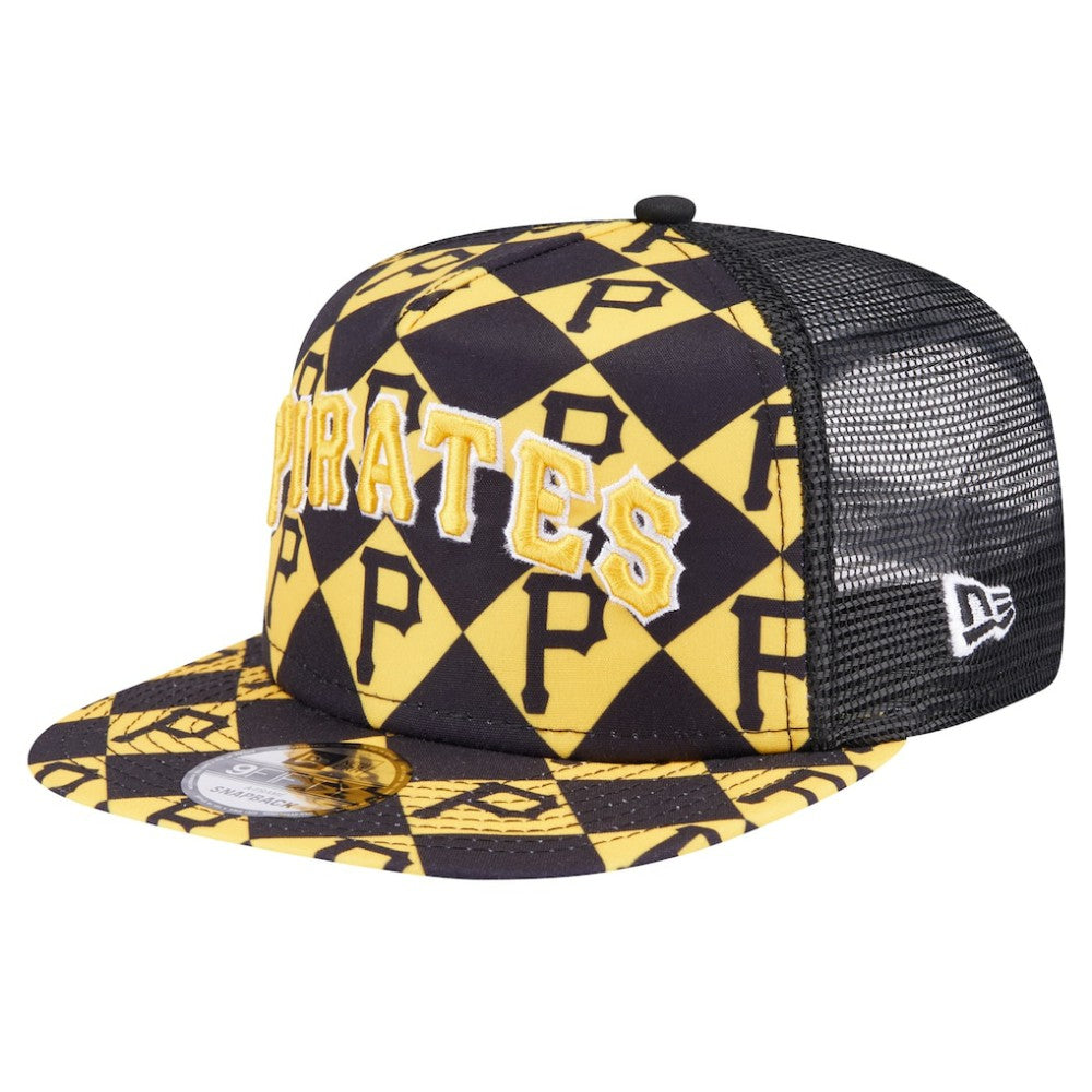 Pittsburgh Pirates New Era Seeing Diamonds A-Frame Trucker 9FIFTY Snapback Hat | MLB US