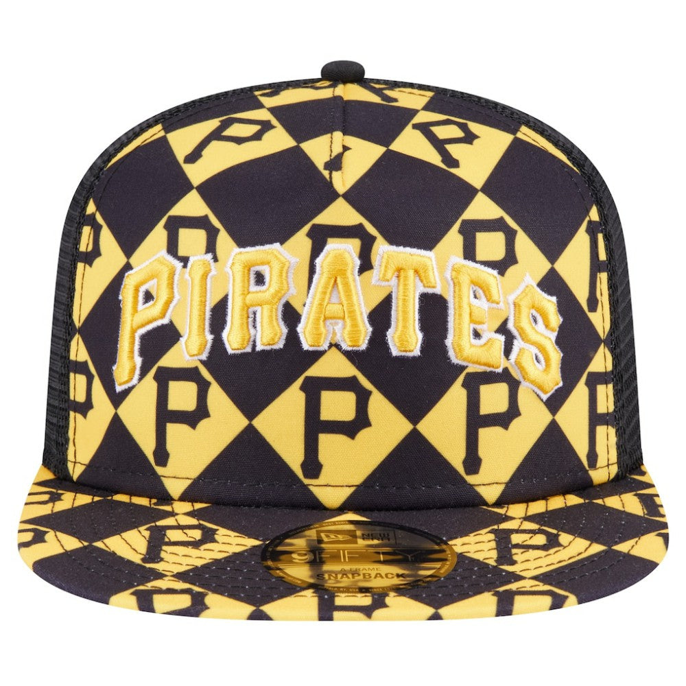 Pittsburgh Pirates New Era Seeing Diamonds A-Frame Trucker 9FIFTY Snapback Hat | MLB US
