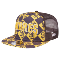 San Diego Padres New Era Seeing Diamonds A-Frame Trucker 9FIFTY Snapback Hat | MLB New