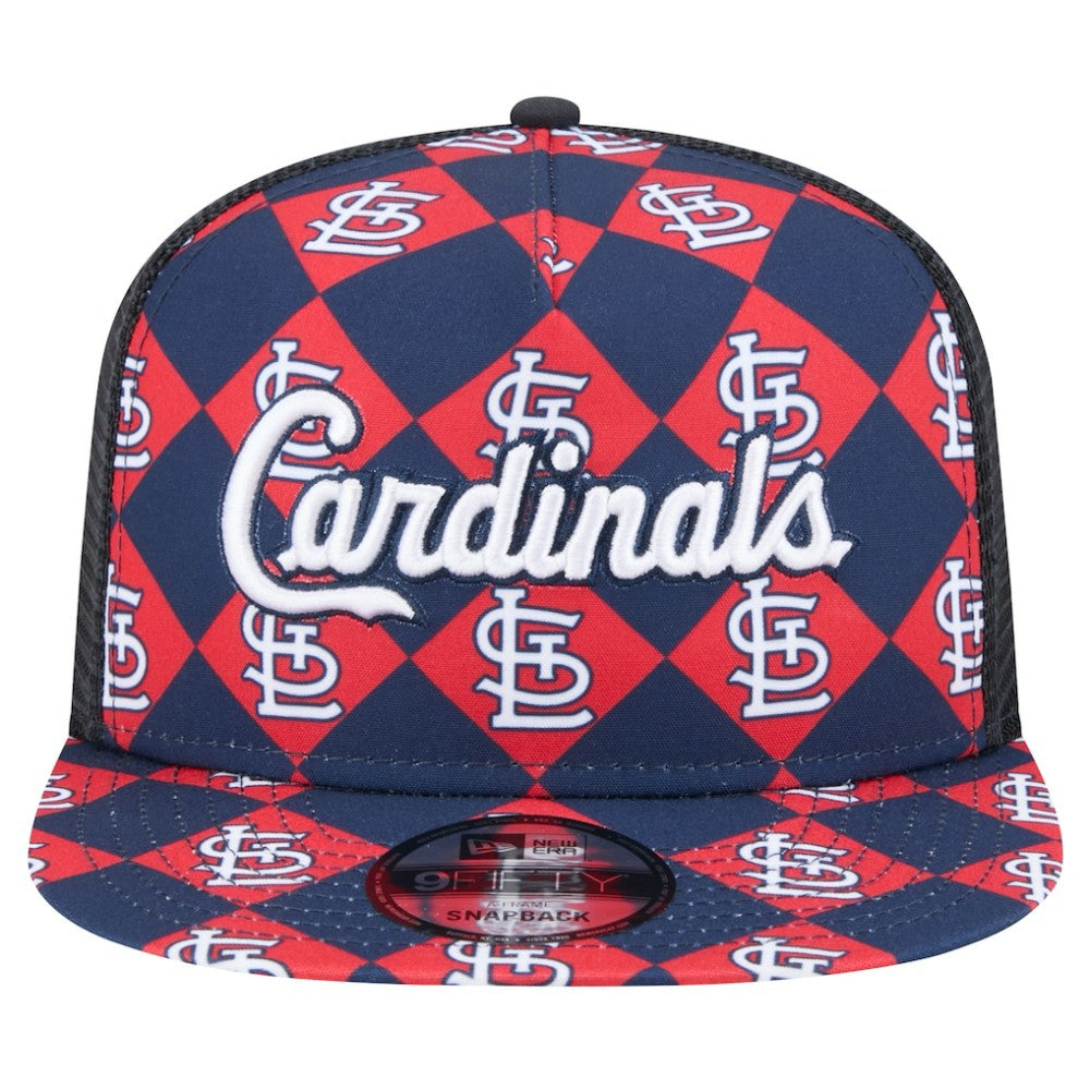 St. Louis Cardinals New Era Seeing Diamonds A-Frame Trucker 9FIFTY Snapback Hat | MLB Online