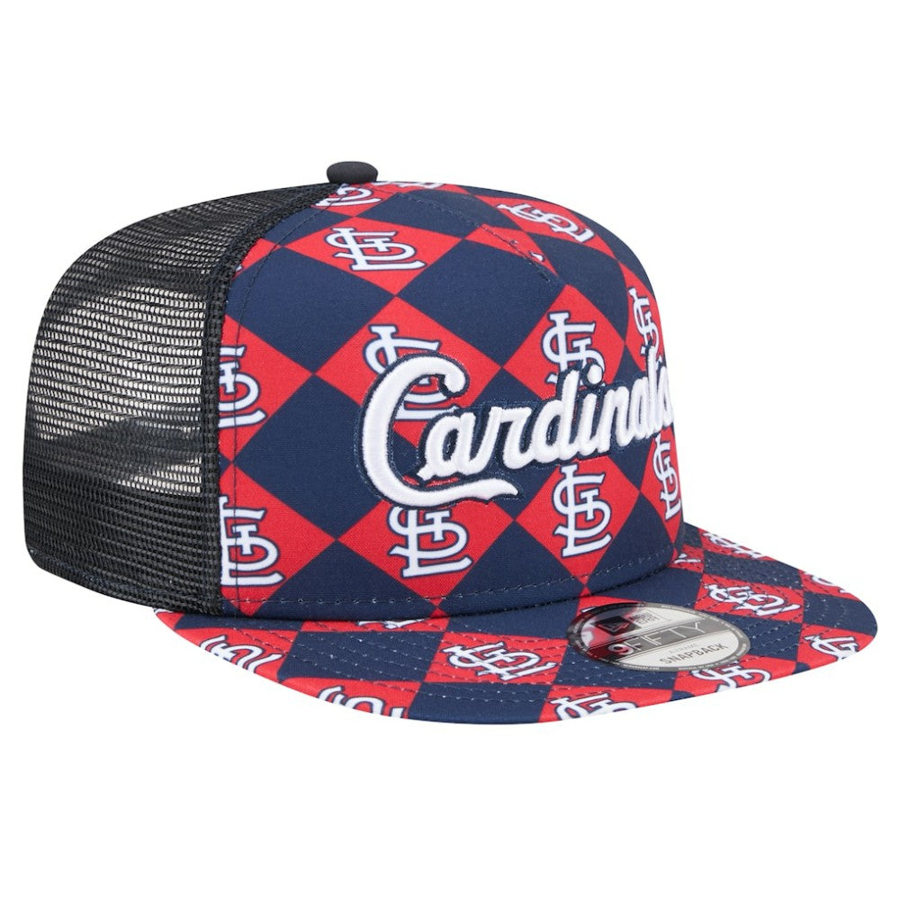 St. Louis Cardinals New Era Seeing Diamonds A-Frame Trucker 9FIFTY Snapback Hat | MLB Online