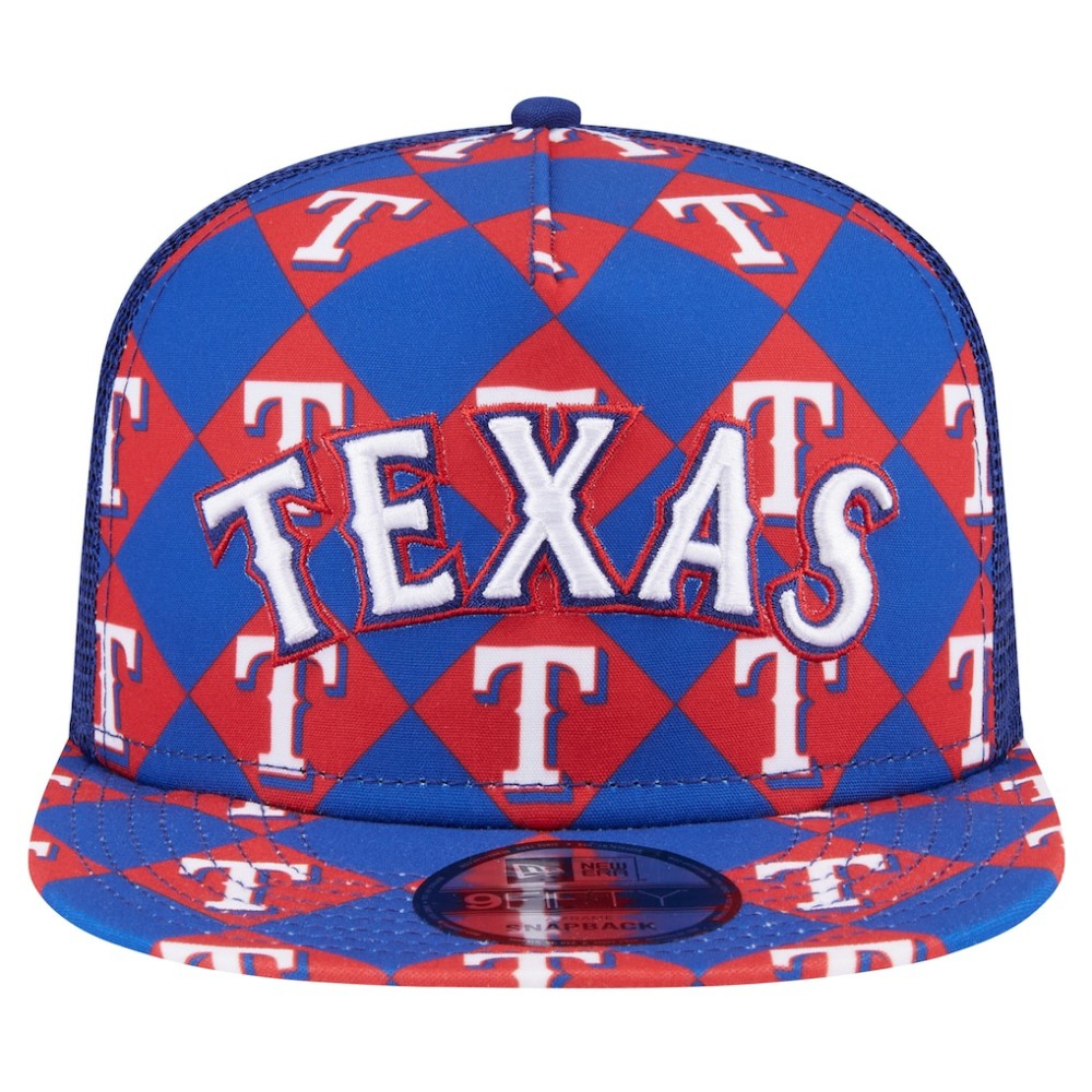 Texas Rangers New Era Seeing Diamonds A-Frame Trucker 9FIFTY Snapback Hat | MLB US