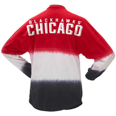 Chicago Blackhawks Fanatics Women's Ombre Long Sleeve T-Shirt On Sale
