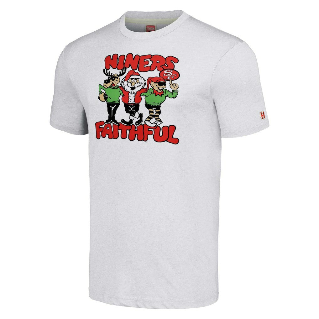 San Francisco 49ers  Homage Unisex Holiday Tri-Blend T-Shirt
