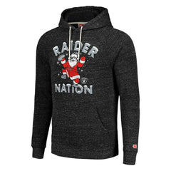 Las Vegas Raiders  Homage Unisex Holiday Raglan Tri-Blend Pullover Hoodie