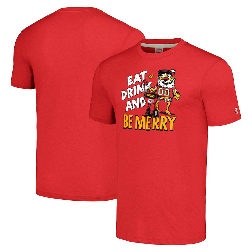 Kansas City Chiefs  Homage Unisex Holiday Tri-Blend T-Shirt