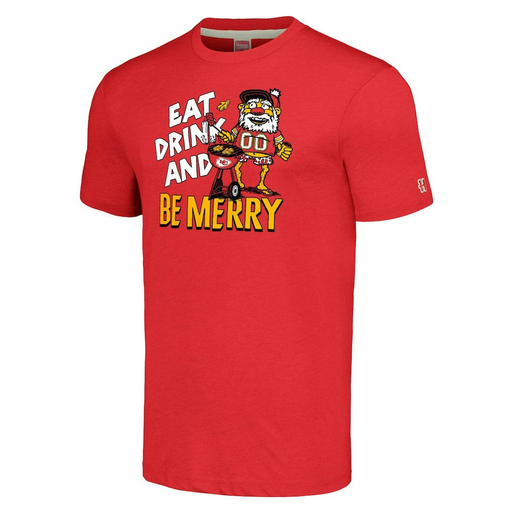 Kansas City Chiefs  Homage Unisex Holiday Tri-Blend T-Shirt