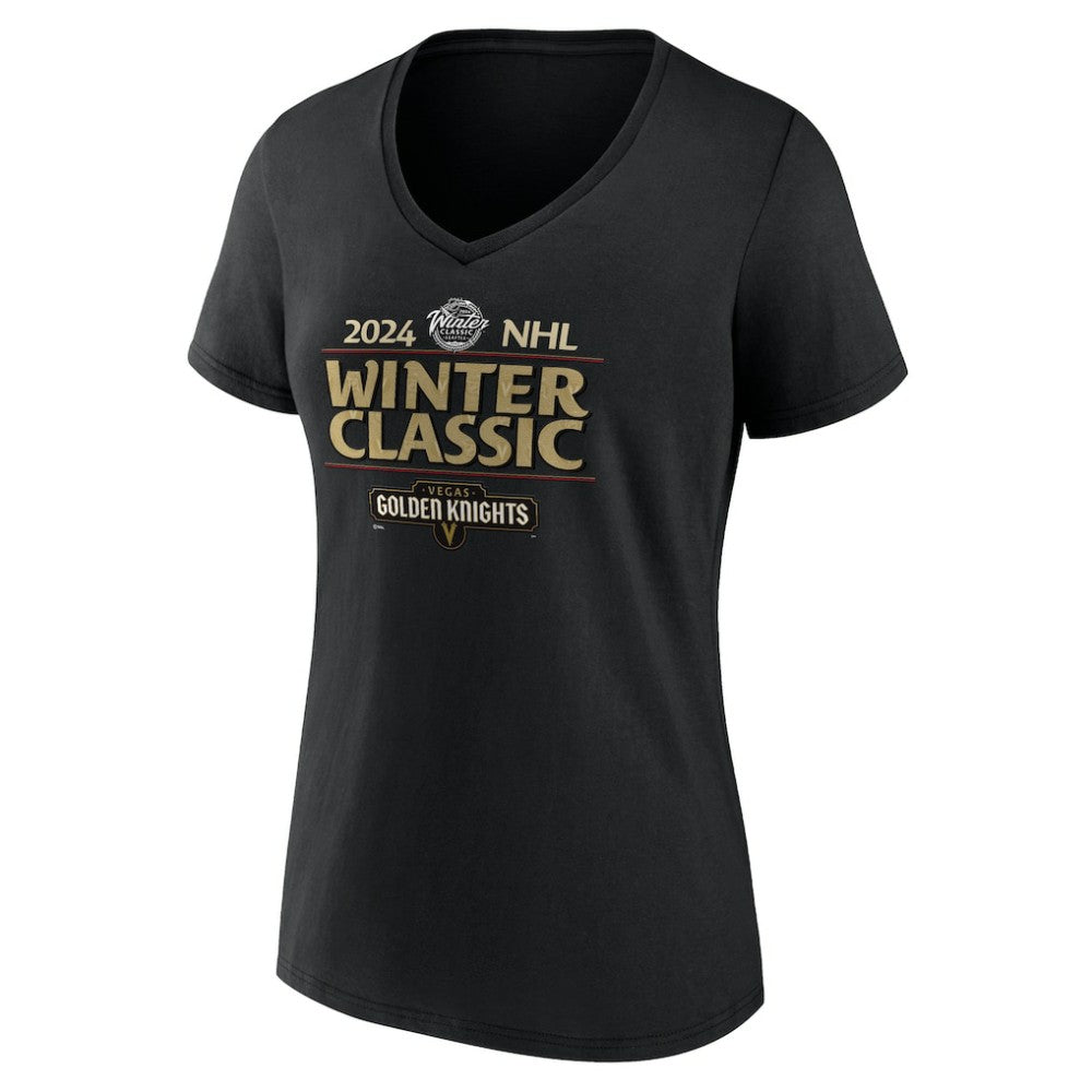 Vegas Golden Knights Fanatics Women's 2024 NHL Winter Classic V-Neck T-Shirt Sale
