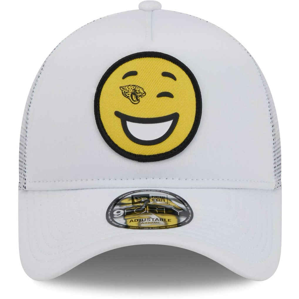 Jacksonville Jaguars New Era Happy A-Frame Trucker 9FORTY Snapback Hat