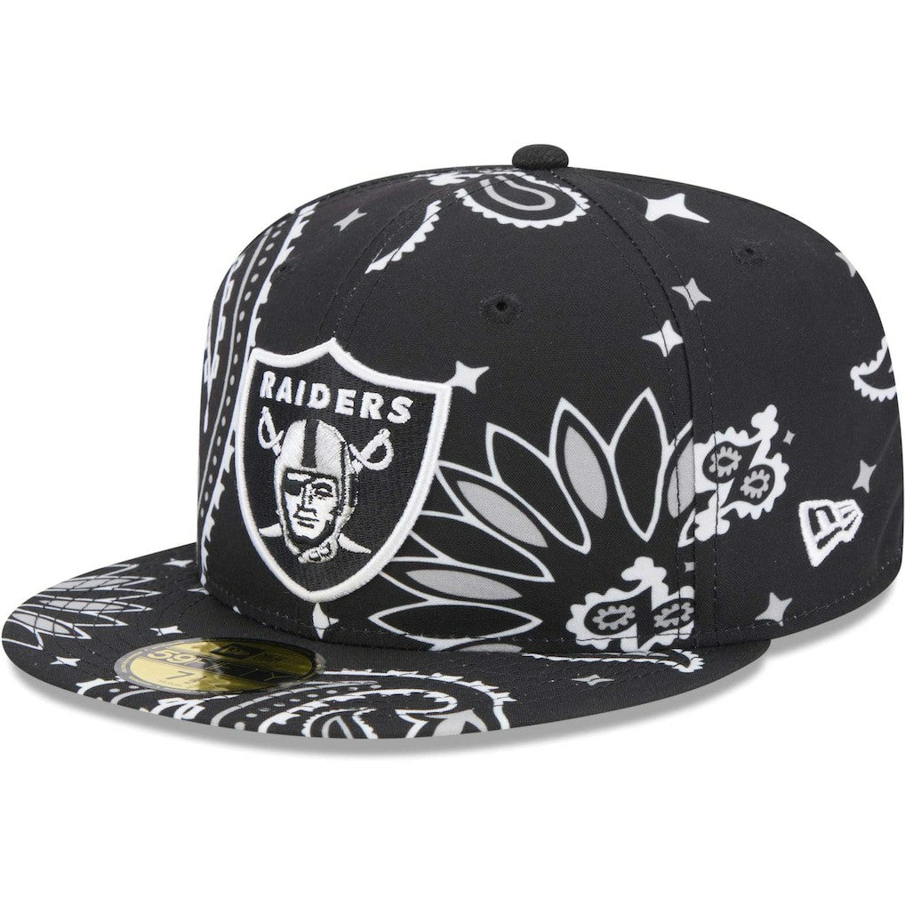 Las Vegas Raiders New Era Paisley 59FIFTY Fitted Hat