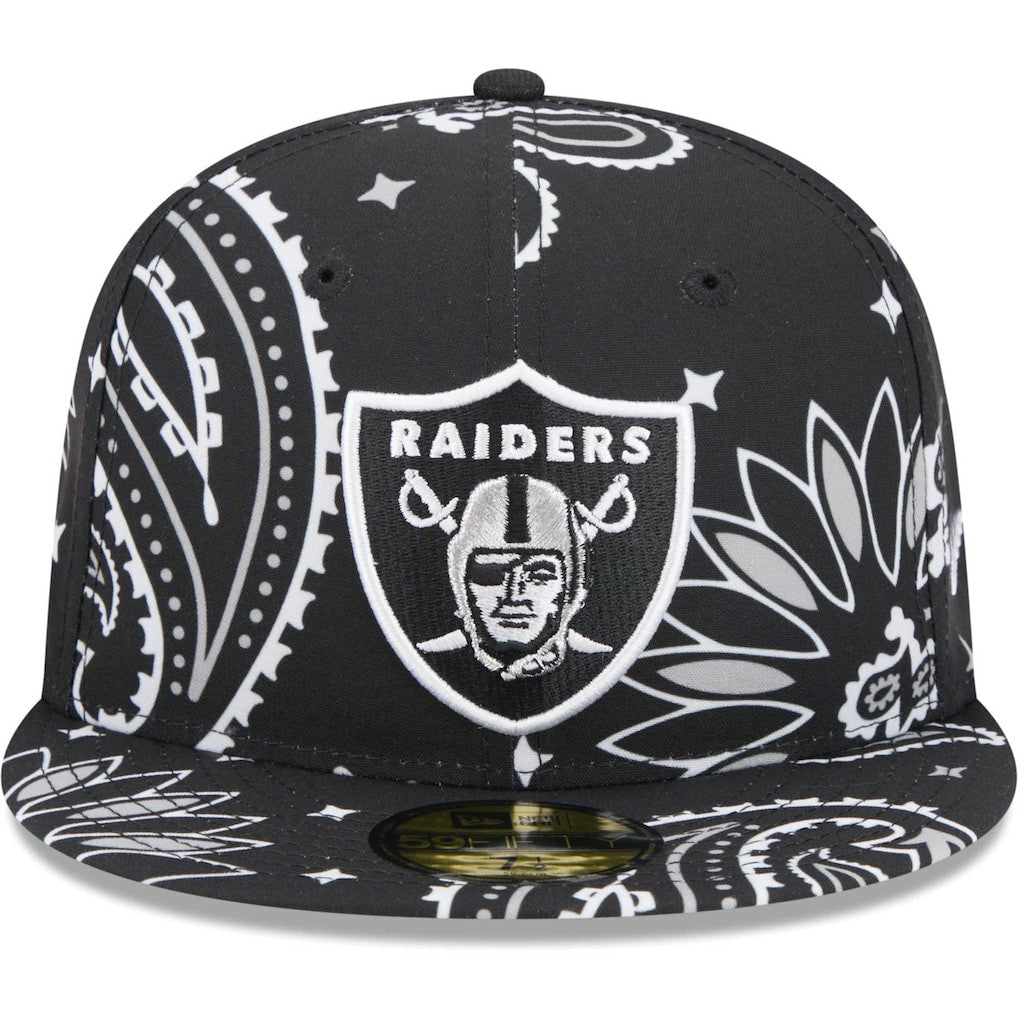 Las Vegas Raiders New Era Paisley 59FIFTY Fitted Hat