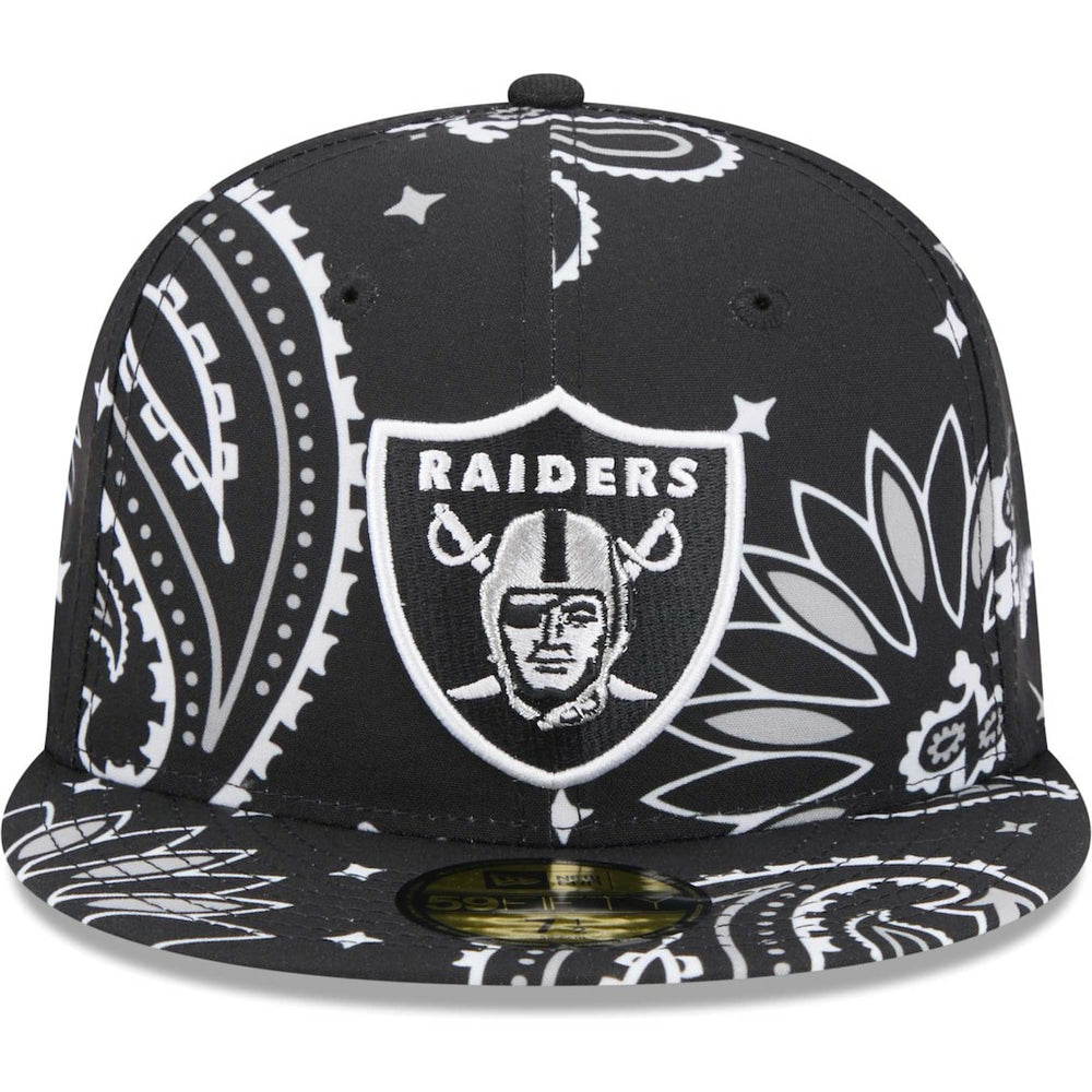 Las Vegas Raiders New Era Paisley 59FIFTY Fitted Hat