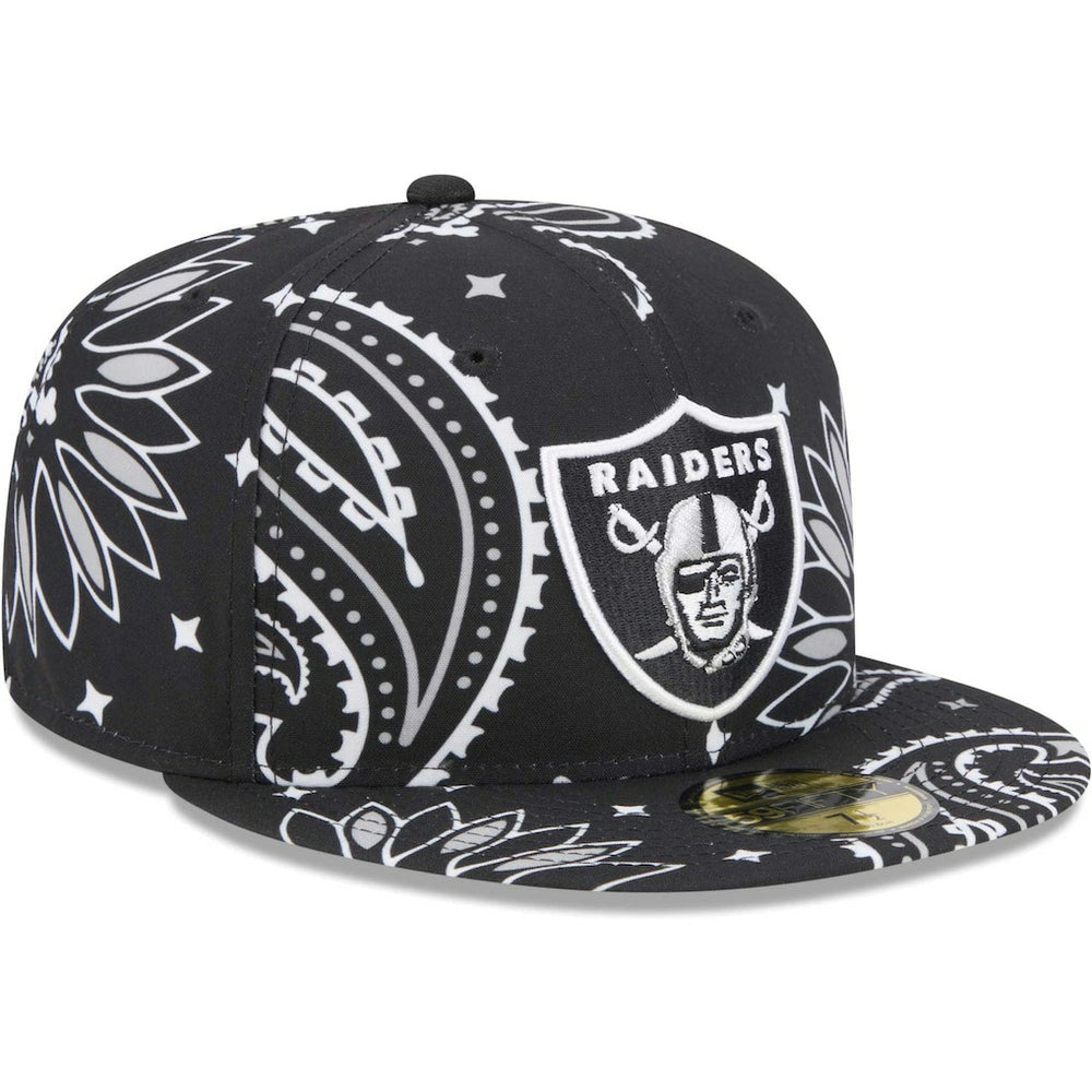 Las Vegas Raiders New Era Paisley 59FIFTY Fitted Hat