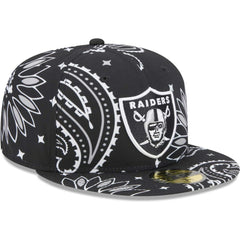 Las Vegas Raiders New Era Paisley 59FIFTY Fitted Hat