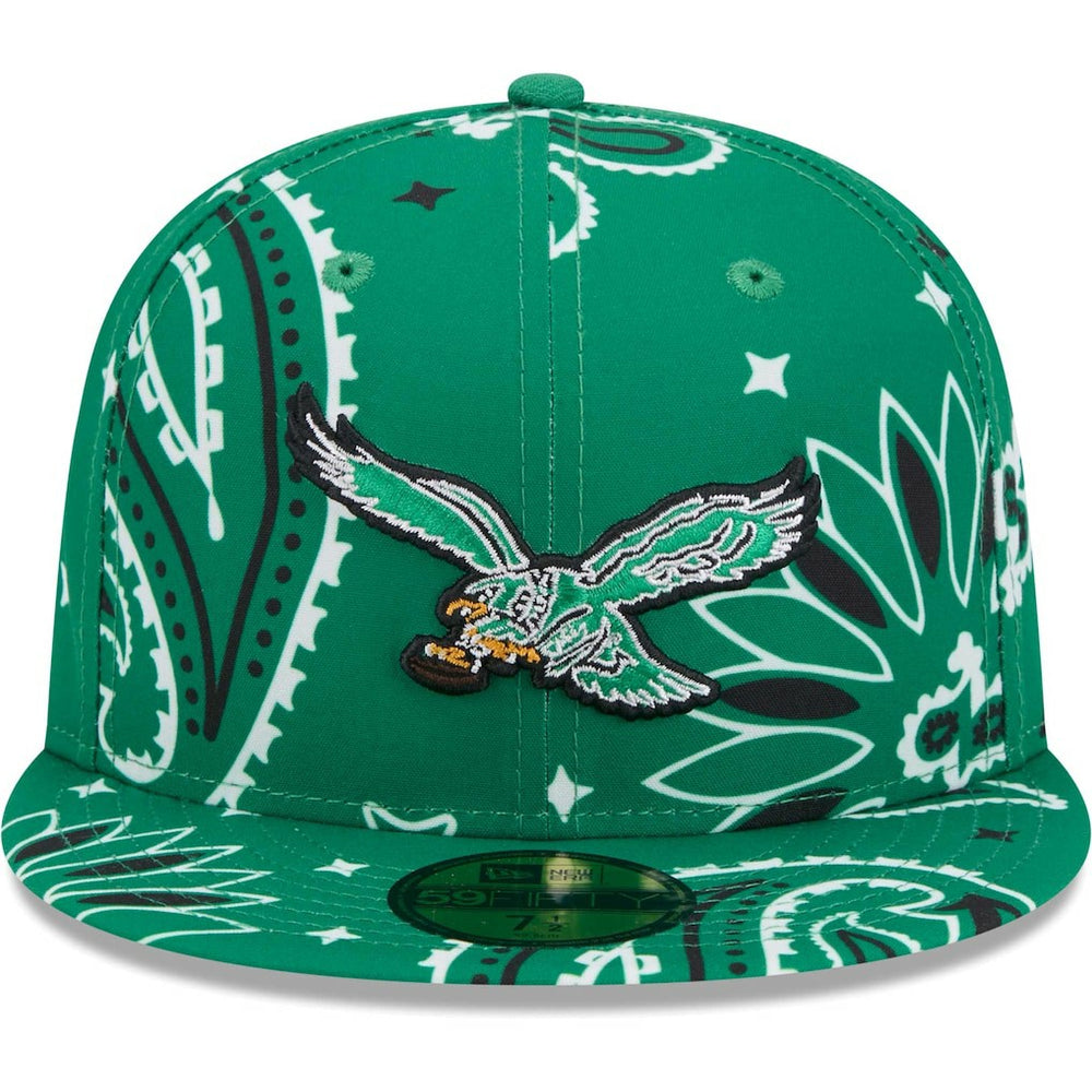 Philadelphia Eagles New Era Throwback Paisley 59FIFTY Fitted Hat
