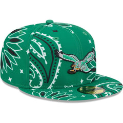 Philadelphia Eagles New Era Throwback Paisley 59FIFTY Fitted Hat