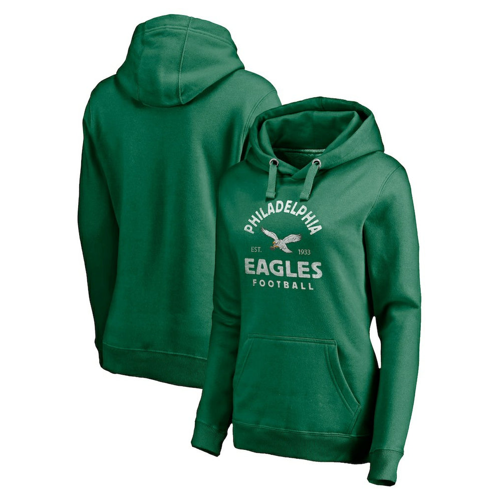 Philadelphia Eagles Fanatics Women's Gridiron Classics Vintage Arch Pullover Hoodie