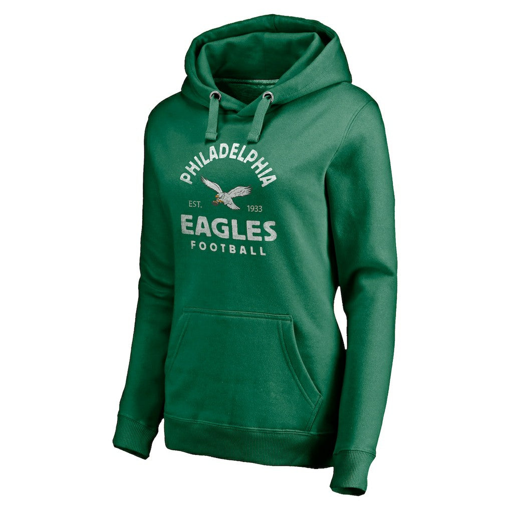 Philadelphia Eagles Fanatics Women's Gridiron Classics Vintage Arch Pullover Hoodie