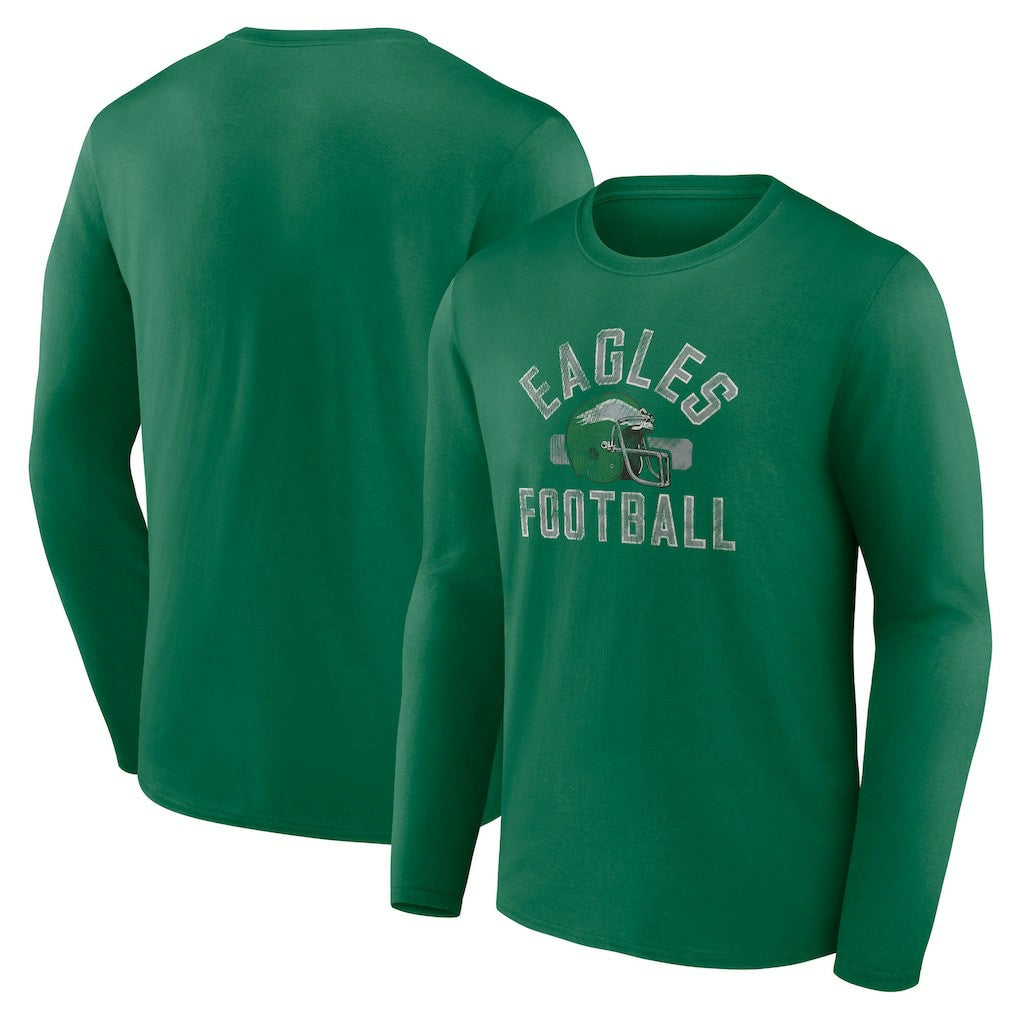 Philadelphia Eagles Fanatics Gridiron Classics Retro Block Long Sleeve T-Shirt