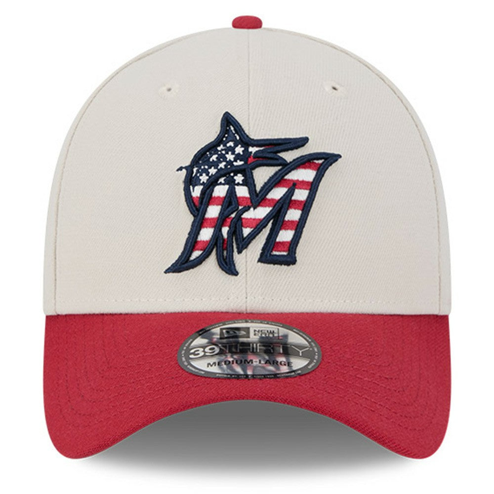 Miami Marlins New Era 2024 Fourth of July 39THIRTY Flex Hat | MLB Online