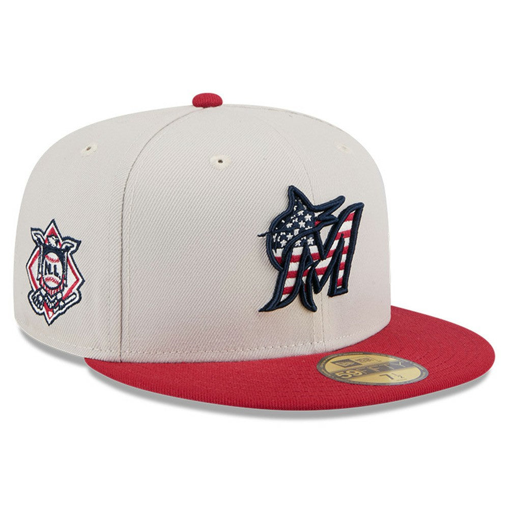 Miami Marlins New Era 2024 Fourth of July 59FIFTY Fitted Hat | MLB Online