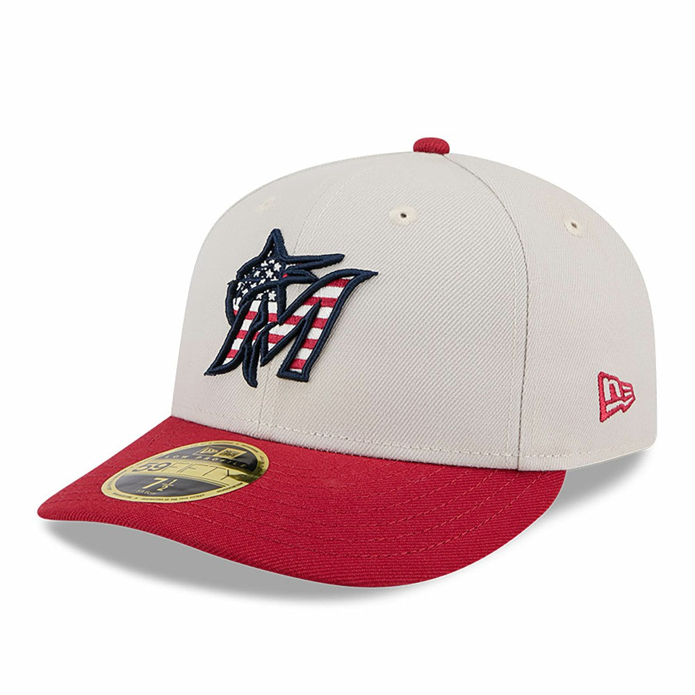 Miami Marlins New Era 2024 Fourth of July Low Profile 59FIFTY Fitted Hat | MLB Discount