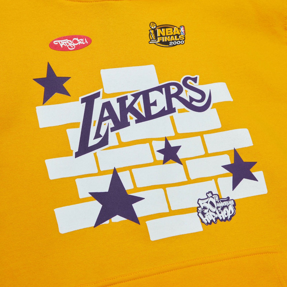 Los Angeles Lakers x Tats Cru Hardwood Classics Brick Pullover Hoodie For Sale