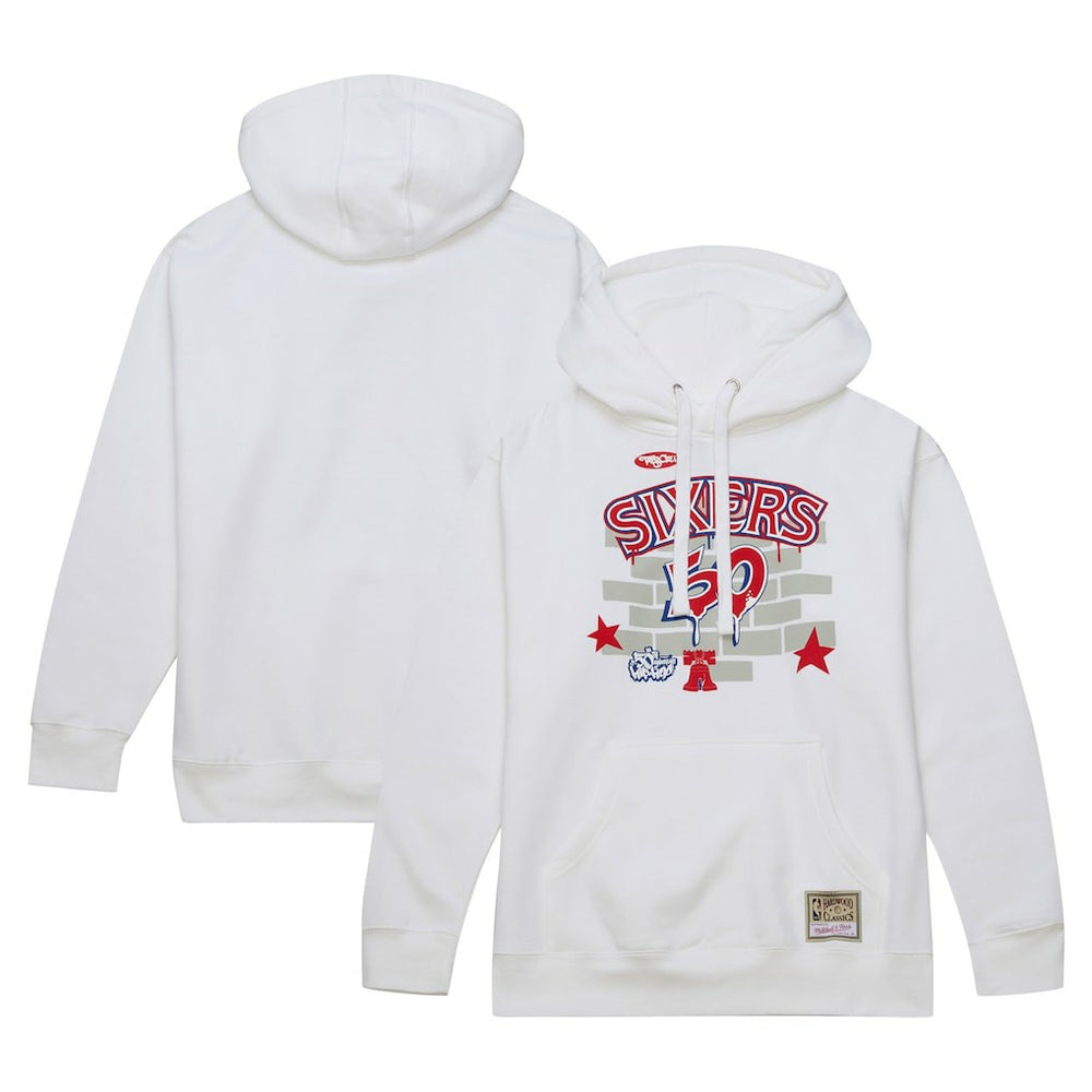 Philadelphia 76ers x Tats Cru Hardwood Classics Brick Pullover Hoodie Outlet