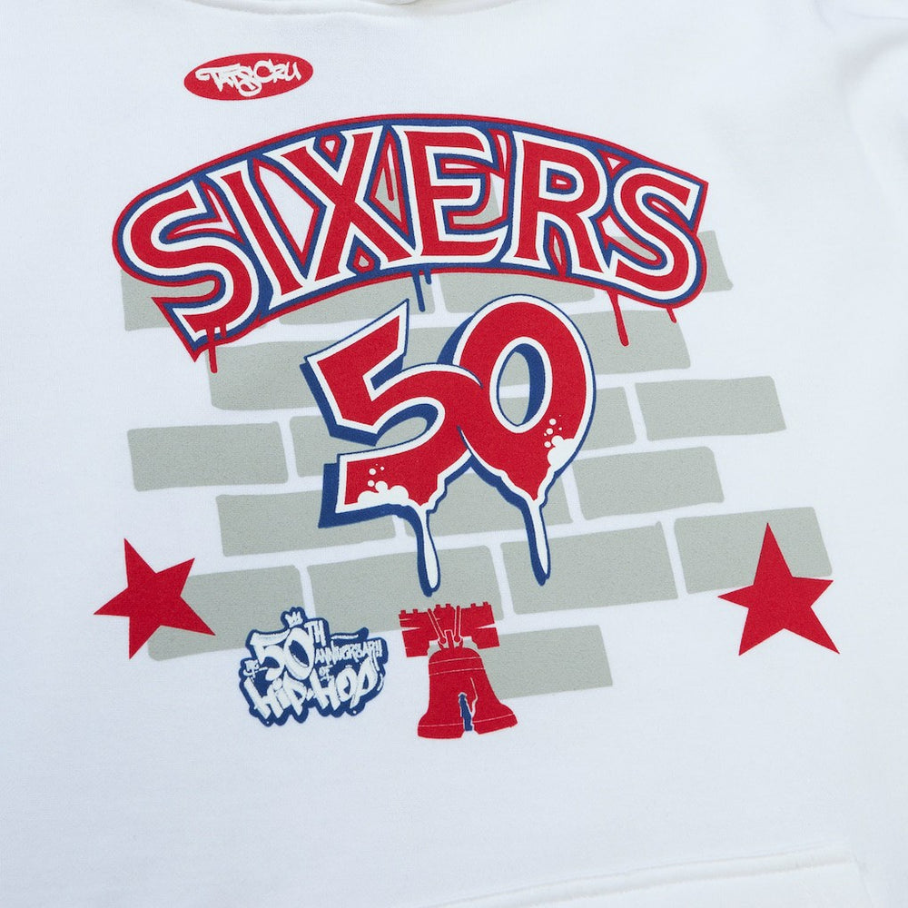 Philadelphia 76ers x Tats Cru Hardwood Classics Brick Pullover Hoodie Outlet