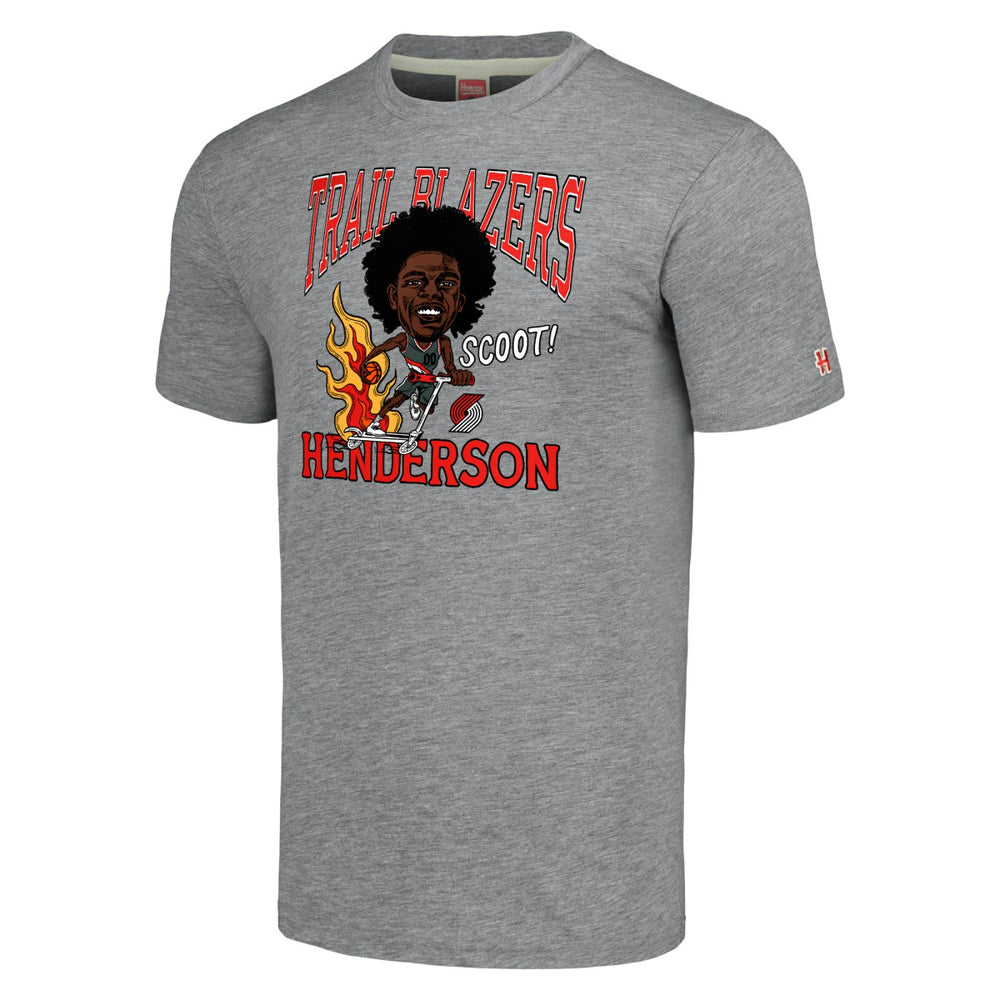 Scoot Henderson Portland Trail Blazers Homage Caricature Tri-Blend T-Shirt Discount