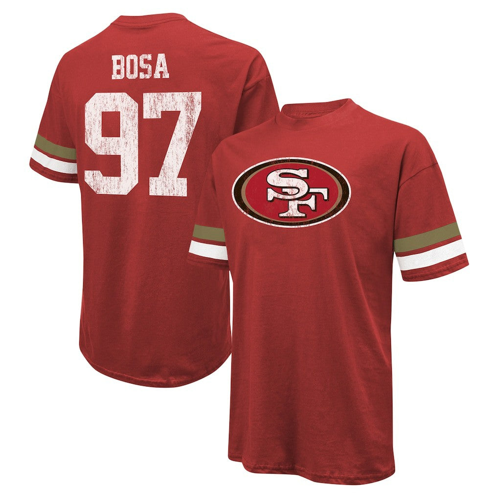 San Francisco 49ers  Nick Bosa  Majestic Threads Name & Number Oversized Fit T-Shirt