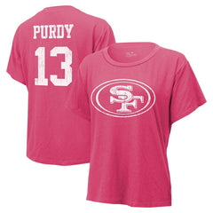 San Francisco 49ers  Brock Purdy  Majestic Threads Women's Name & Number T-Shirt
