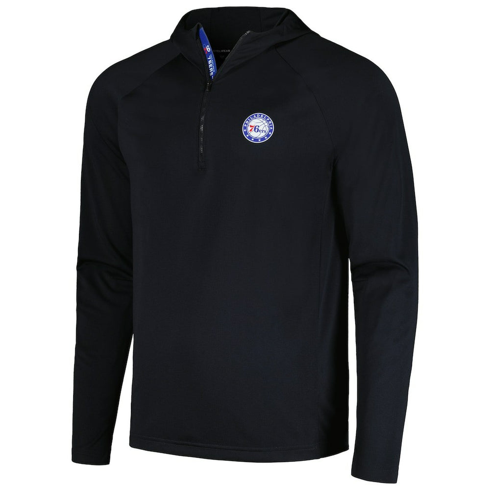 Philadelphia 76ers Levelwear Zander Hoodie Raglan Quarter-Zip Top On Sale