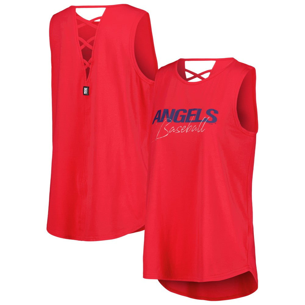 Los Angeles Angels DKNY Sport Women's Claire Fashion Tri-Blend Tank Top | MLB Sale