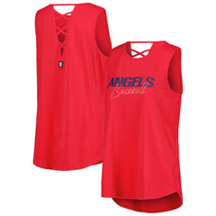 Los Angeles Angels DKNY Sport Women's Claire Fashion Tri-Blend Tank Top | MLB Sale