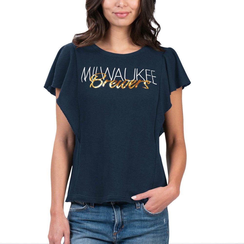 Milwaukee Brewers G-III 4Her by Carl Banks Women's Crowd Wave T-Shirt | MLB Shop