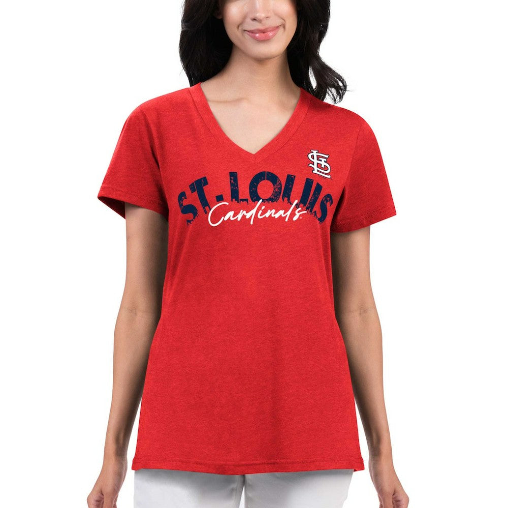 St. Louis Cardinals G-III 4Her by Carl Banks Women's Key Move V-Neck T-Shirt | MLB Online