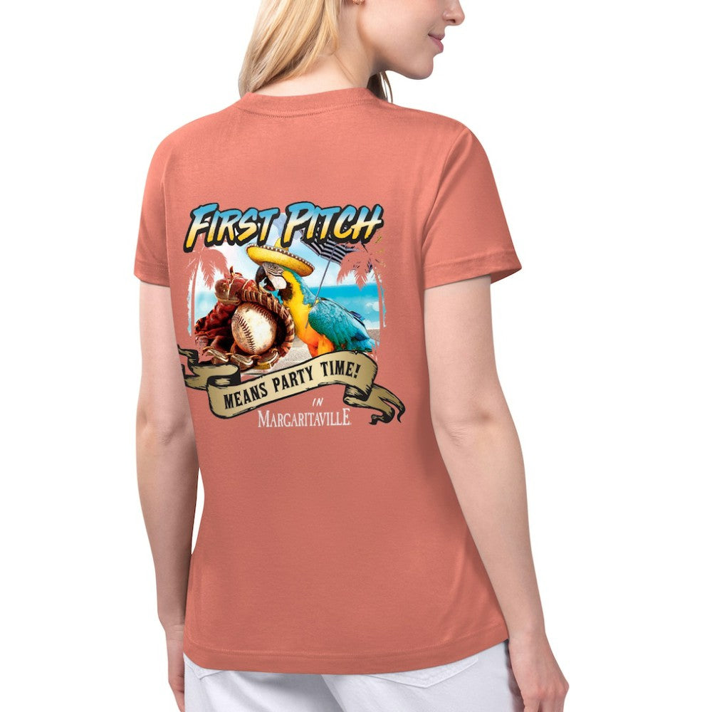 Los Angeles Angels Margaritaville Women's Game Time V-Neck T-Shirt | MLB Discount