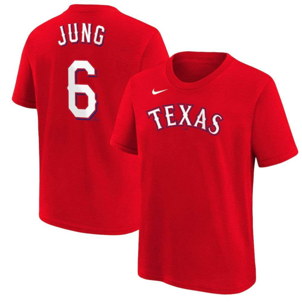 Josh Jung Texas Rangers Nike Youth Name & Number T-Shirt | MLB For sale