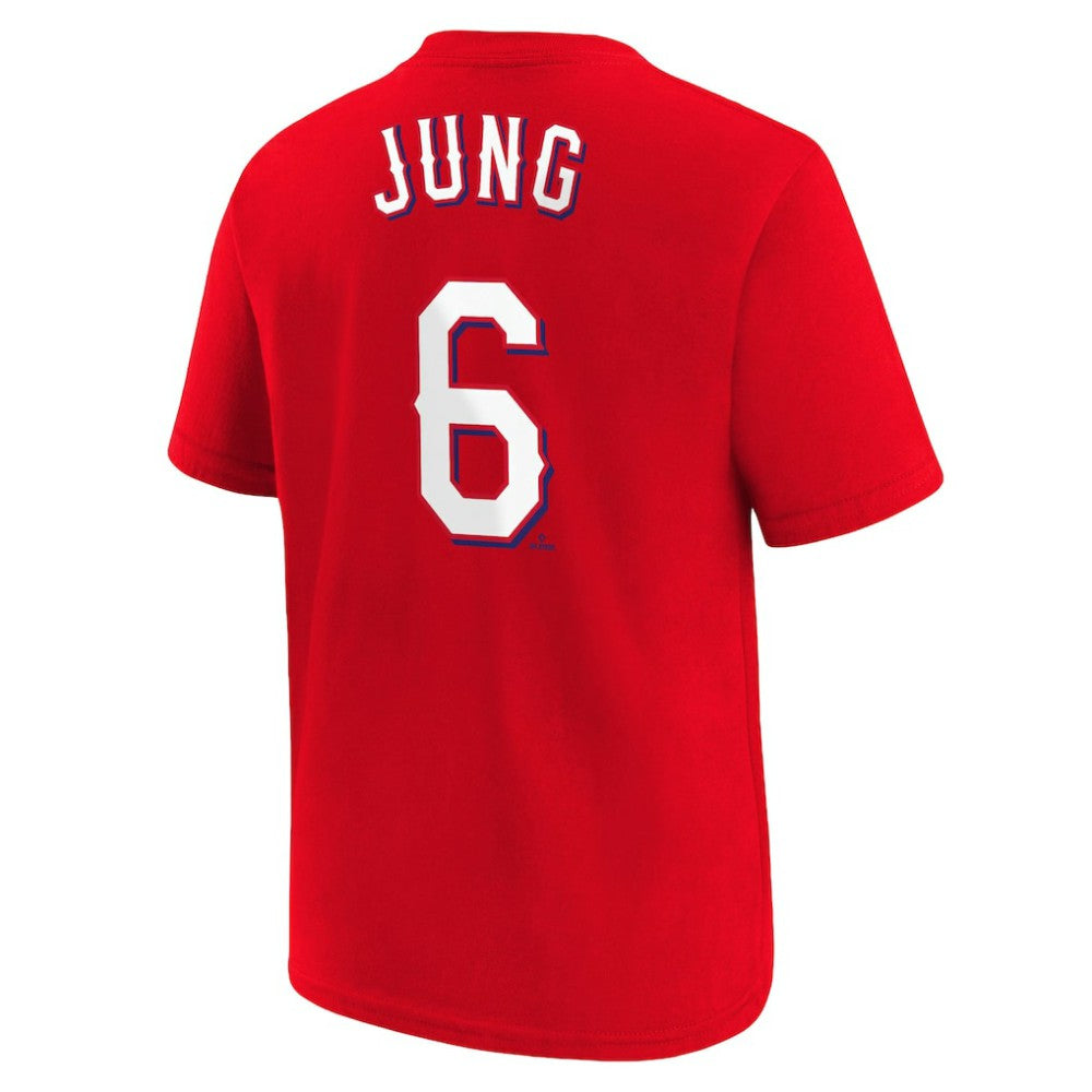Josh Jung Texas Rangers Nike Youth Name & Number T-Shirt | MLB For sale