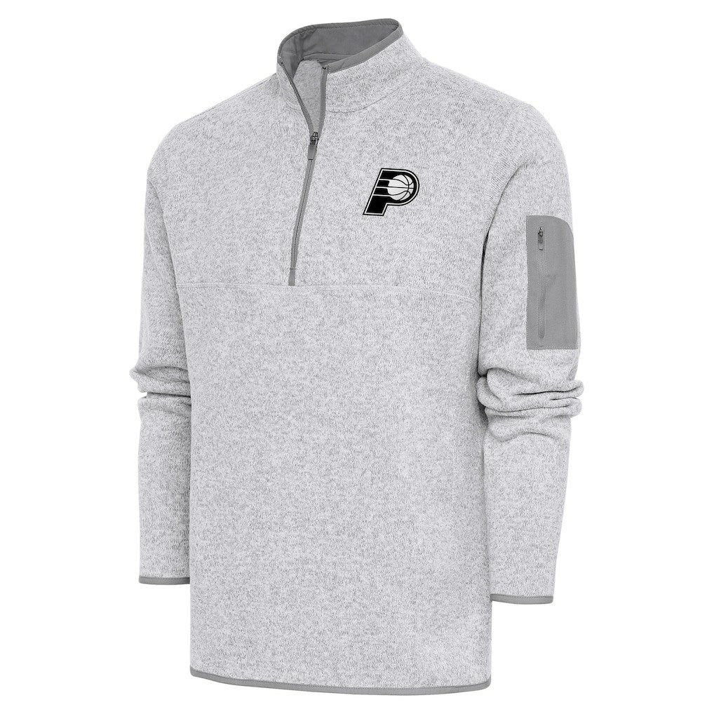 Indiana Pacers Antigua Metallic Logo Fortune Quarter-Zip Jacket Discount