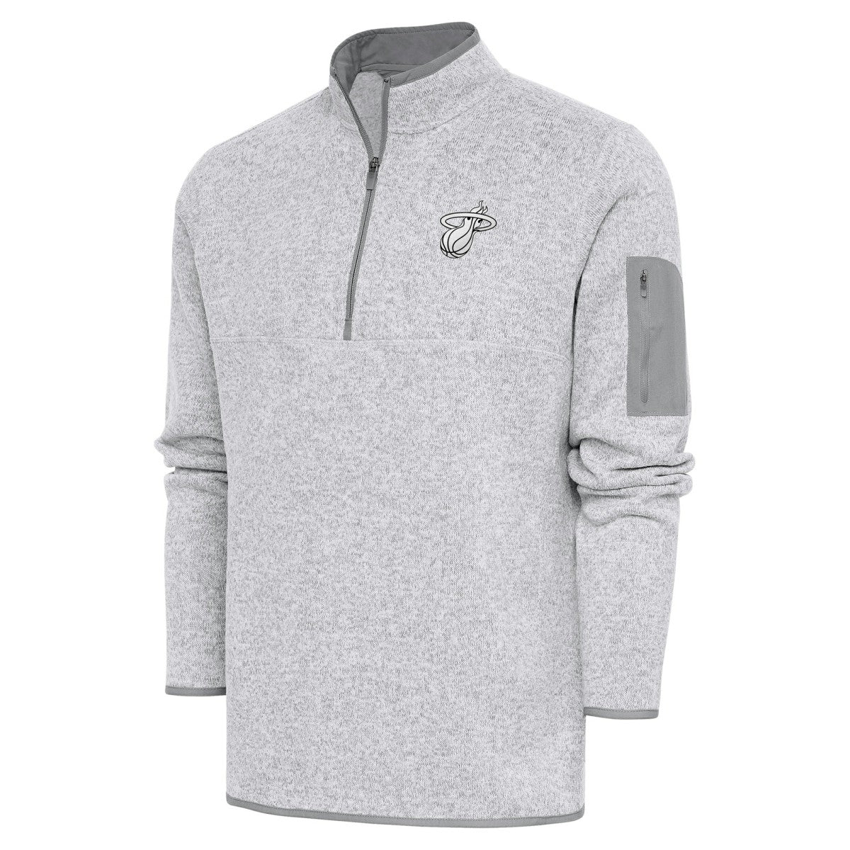 Miami Heat Antigua Metallic Logo Fortune Quarter-Zip Jacket Online