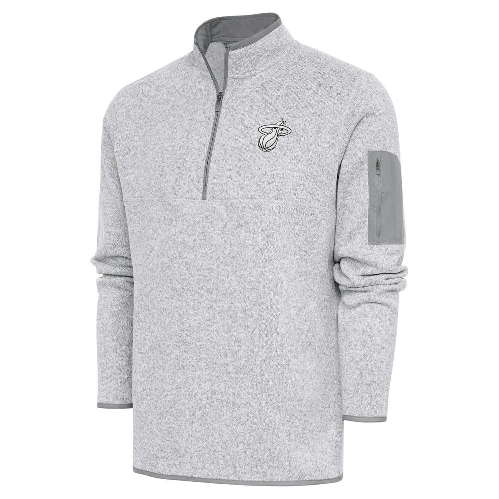 Miami Heat Antigua Metallic Logo Fortune Quarter-Zip Jacket Online