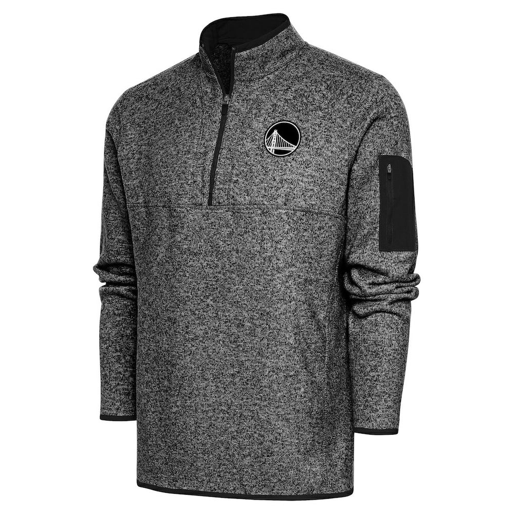 Golden State Warriors Antigua Metallic Logo Fortune Quarter-Zip Jacket sale New