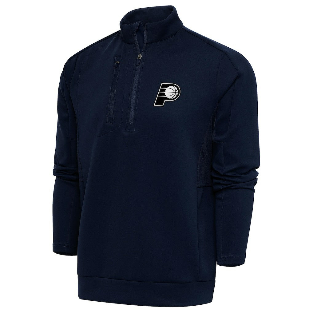 Indiana Pacers Antigua Metallic Logo Generation Quarter-Zip Top New