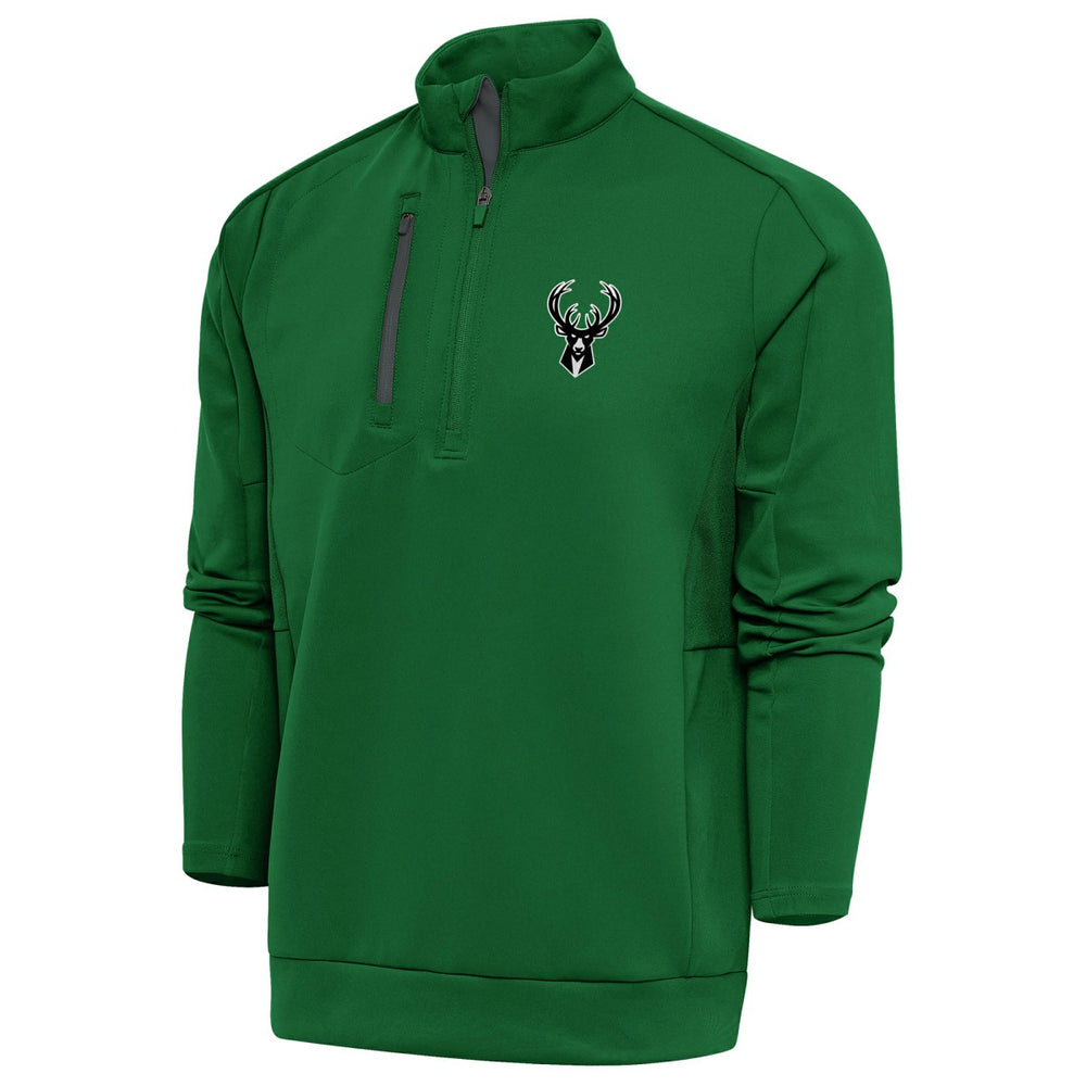 Milwaukee Bucks Antigua Metallic Logo Generation Quarter-Zip Top Outlet