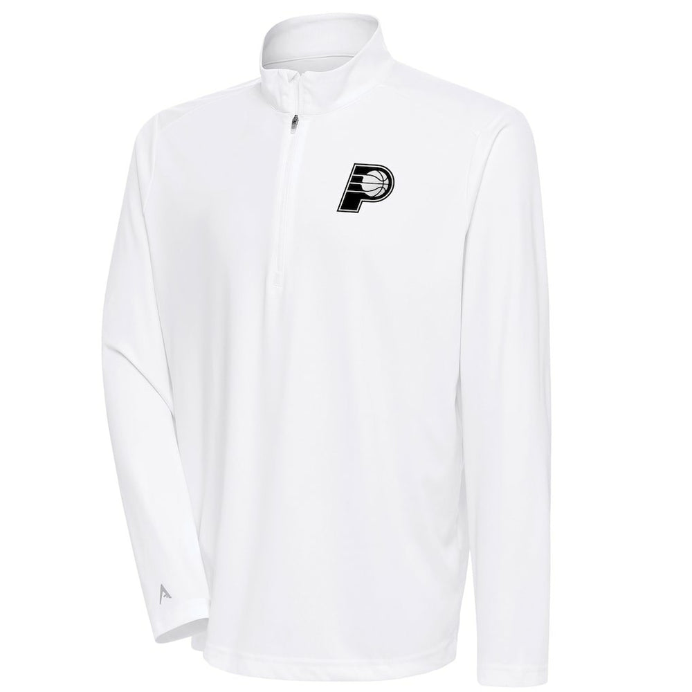 Indiana Pacers Antigua Metallic Logo Tribute Quarter-Zip Top On Sale