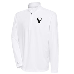 Milwaukee Bucks Antigua Metallic Logo Tribute Quarter-Zip Top On Sale